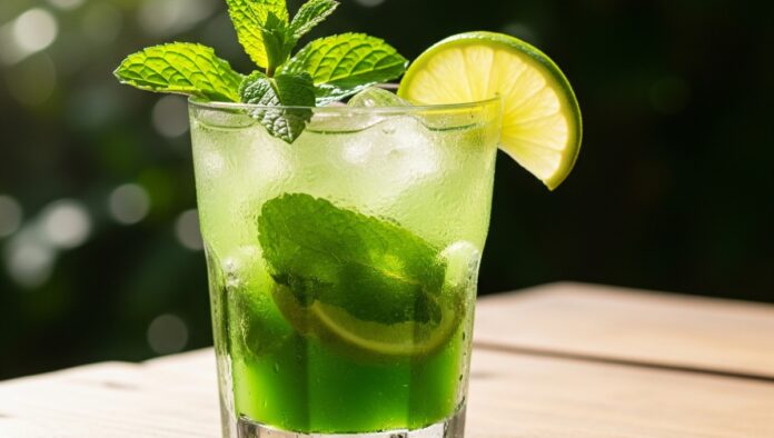 Receta para hacer un mojito de té verde
