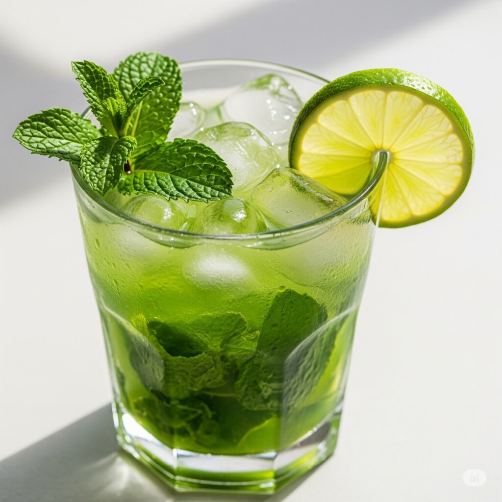 Receta para hacer un mojito de té verde