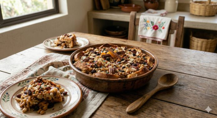 Así puedes preparar una capirotada esta Semana Santa. Foto: IA generativa Nano Banana Pro